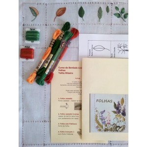 Trilogia - Bordando a Natureza - Folhas