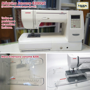M&aacute;quinas de Costura Janome 8200QC (Seminova)